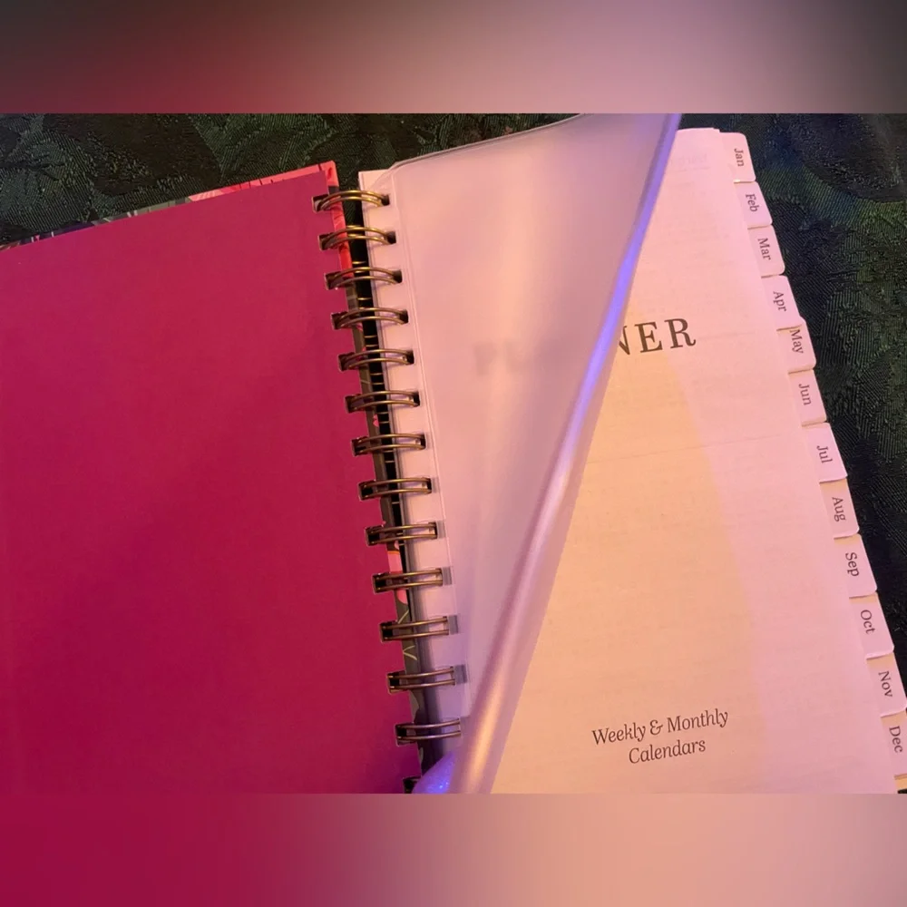 🐅Hardcover 2026 Organizational Planner, Monthly and Weekly, Leopard Jungle theme